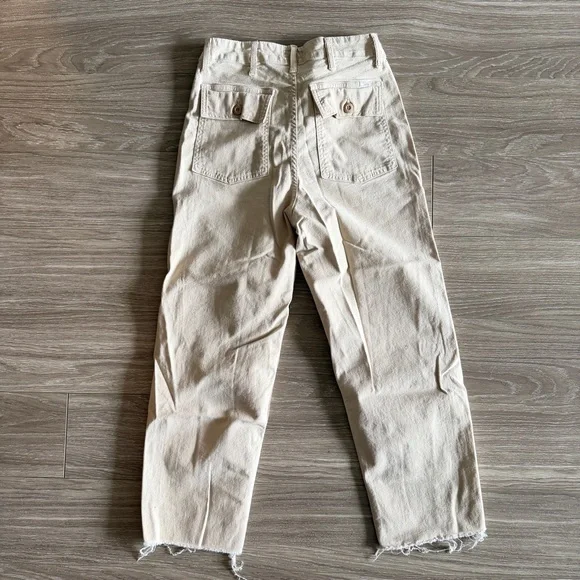 Mother Denim The Patch Pocket Private Ankle Jeans size 25 in Khaki Stretchy - Picture 9 of 12